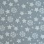 Vánoční běhoun v metráži - Hvězdičky a vločky – šedý - Šíře materiálu (cm): 38, Vyberte okraje: pouze střih