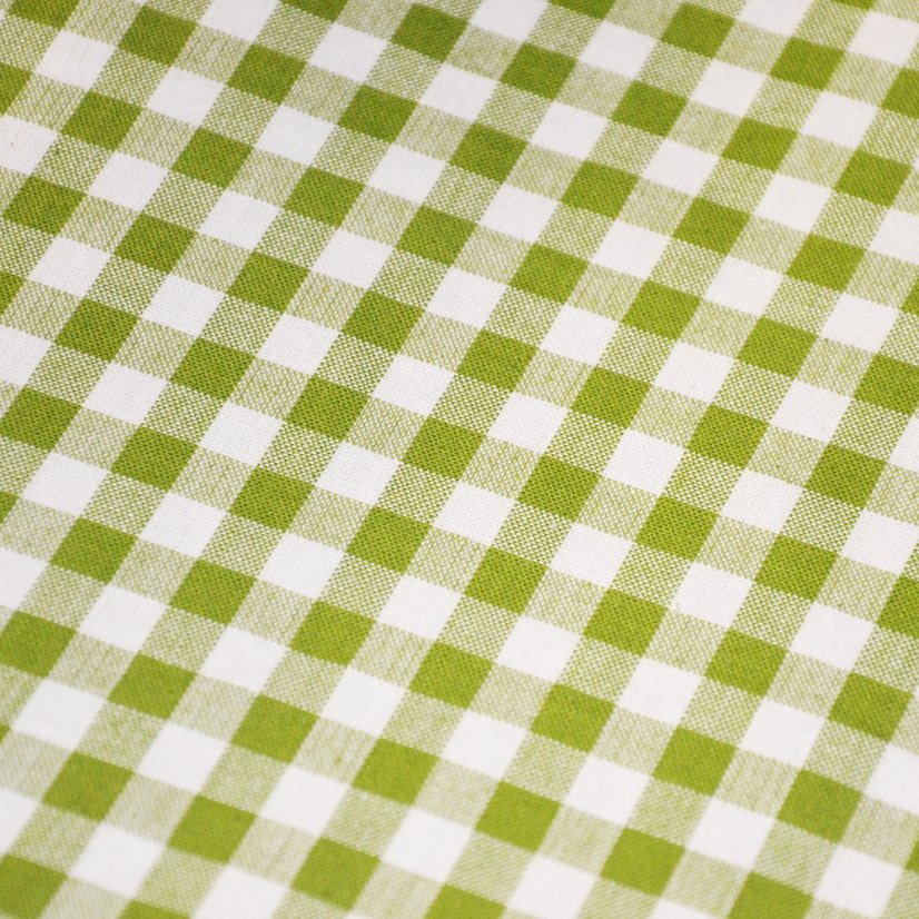Látka Kanafas - kostka zelená - Šíře materiálu ↔ (cm): 150, Vyber šití: bez obšití
