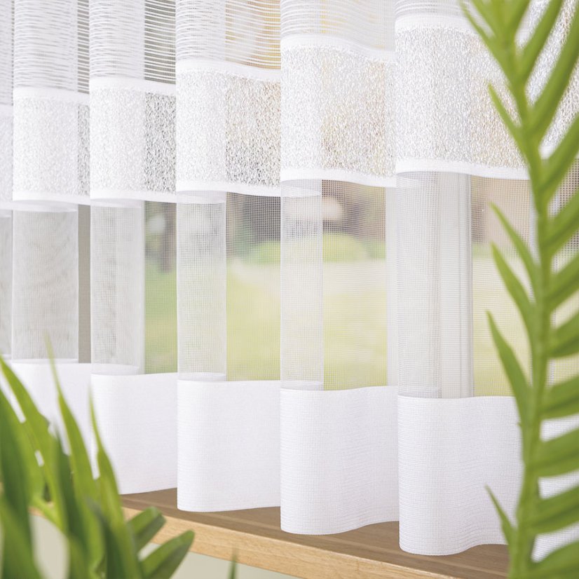 Záclona Helga - Vyber výšku ↕ (cm): 157, Vyber šití: bez obšití