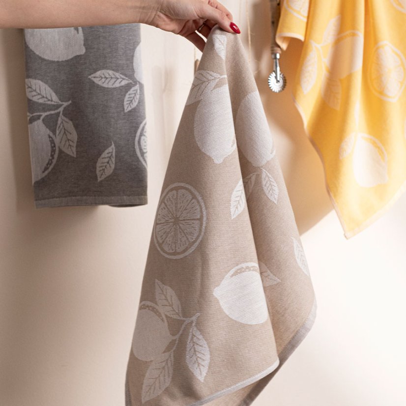 Utěrka Citróny - béžová