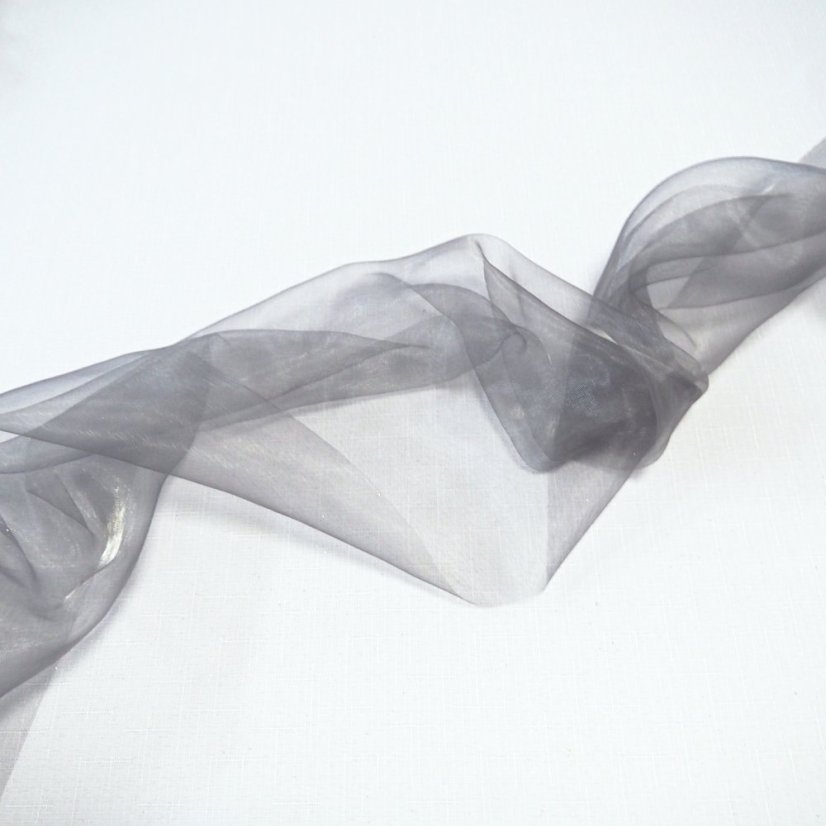Dekorační organza  - šedá