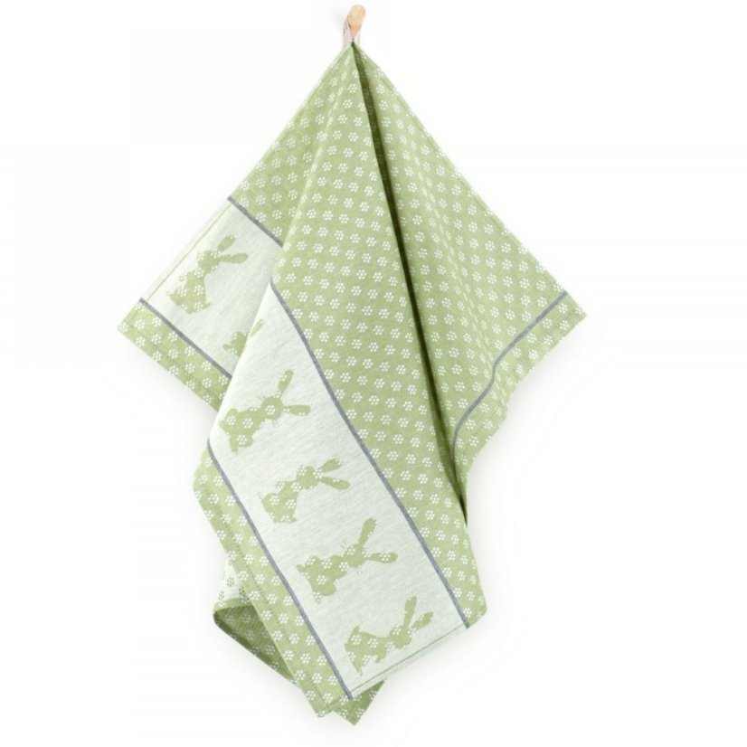 Velikonoční utěrka Zajda - zelená