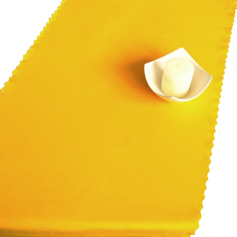 Teflonová šála v metráži - 3014 - tm.žlutá - Šíře materiálu ↔ (cm): 38, Vyber okraje: pouze střih