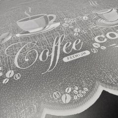 Kusová záclona Coffee