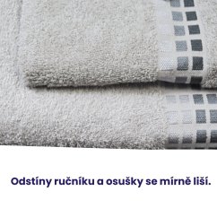 Ručník, osuška Ervin - sv. šedá