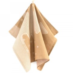 Vánoční utěrka Stromeček - béžová