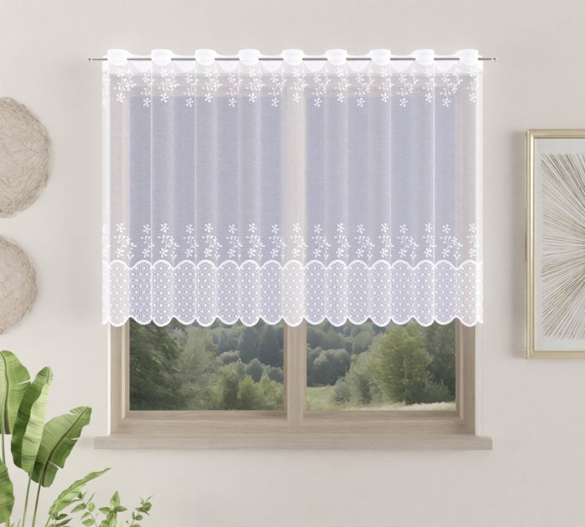 Vitrážová záclona Lorin - Vyber výšku ↕ (cm): 30, Vyber šití: bez obšití