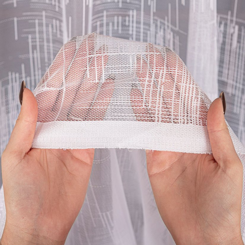 Záclona Lída - Vyber výšku ↕ (cm): 155, Vyber šitie: bez obšití