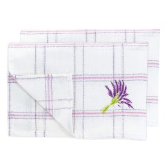 Súprava vyšívaných utierok – Levanduľa