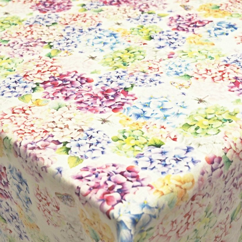 Teflonový ubrus tisk Hortenzie - Vyber rozměr: 75x75