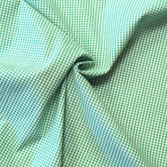 Látka Kanafas tmavo zelená - 0,2 cm káro