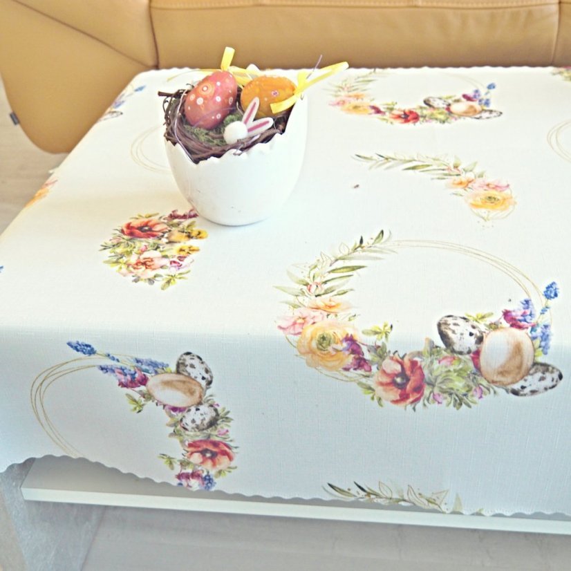 Teflonové ubrusy Velikonoční věnec - Vyber rozměr: 75x75