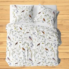 Obliečky hladká bavlna LUX - Vtáčiky