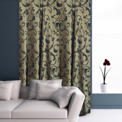 Dekorační látka Veroli - Black gold