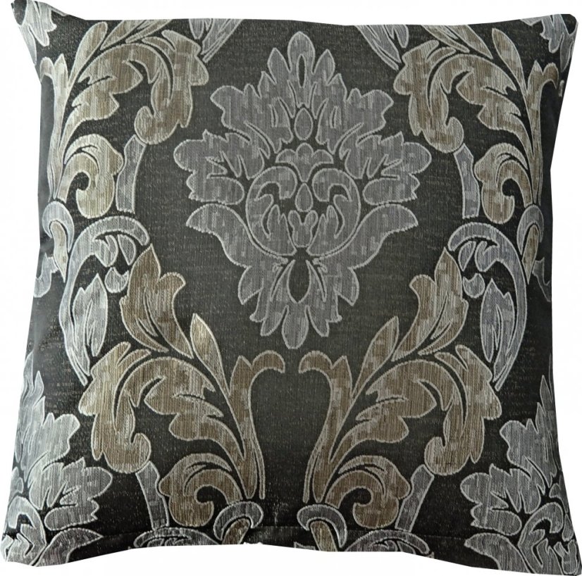 Povlak na polštářek Flower - černý - Rozměr polštářku: 40x40