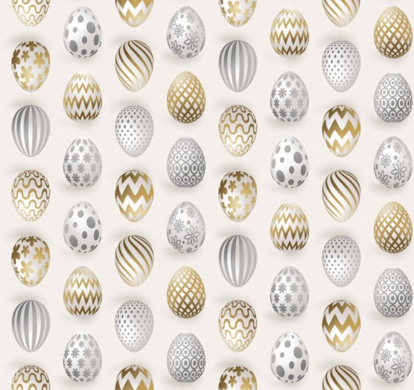 Velikonoční dekorační látka SOFT 410002-101 - Šíře materiálu ↔ (cm): 150, Vyber šití: bez obšití