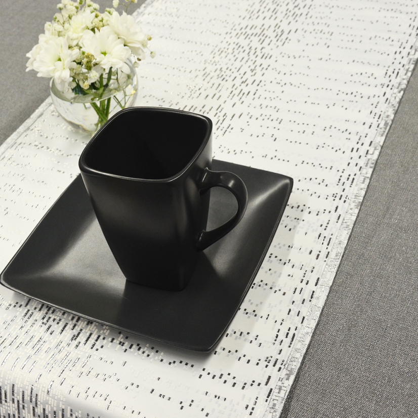 Ubrusy a ubrusové šály Luksa - stříbrná - Vyber rozměr: 80x80