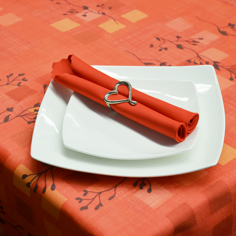 Teflonový ubrus tisk Manila - červená - Vyber rozměr: 75x75