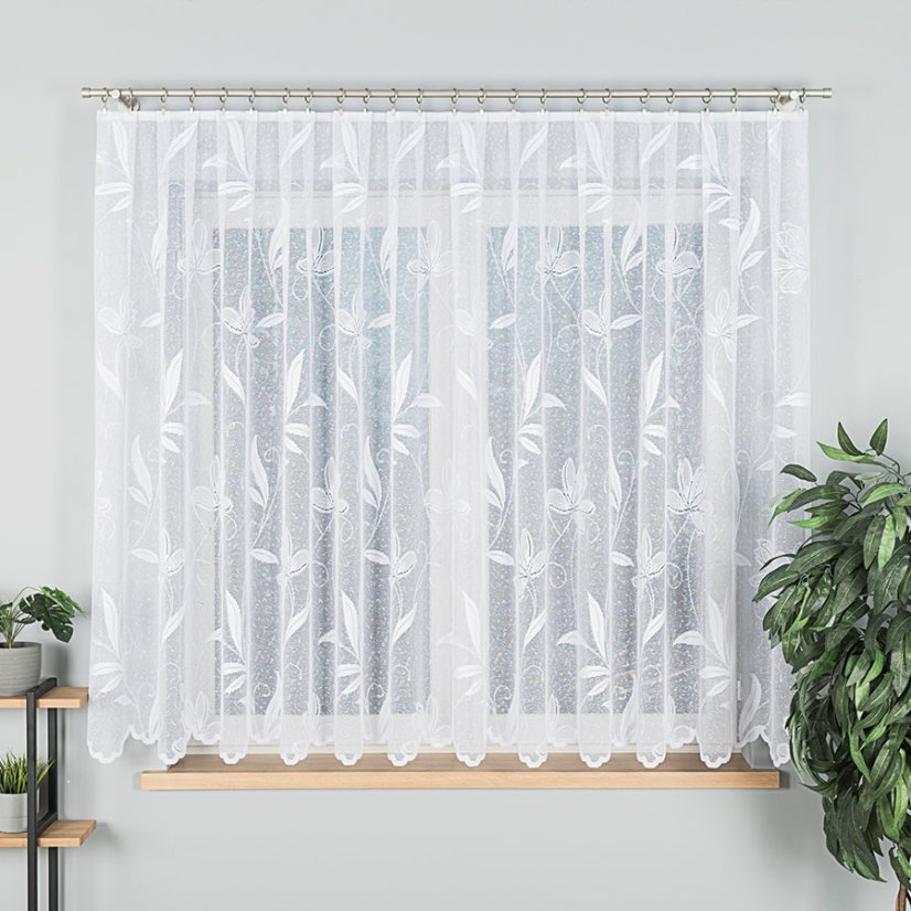 Kusová záclona Naty - Vyber rozmer záclony ↕VxŠ ↔ (cm): 155x300