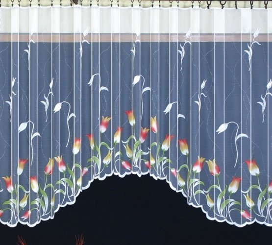 Kusová záclona Filipina barevná - Vyber rozměr záclony VxŠ: 150x300, Vrchní okraj: Bez řasící pásky