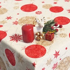 Vánoční ubrusy - Baňky