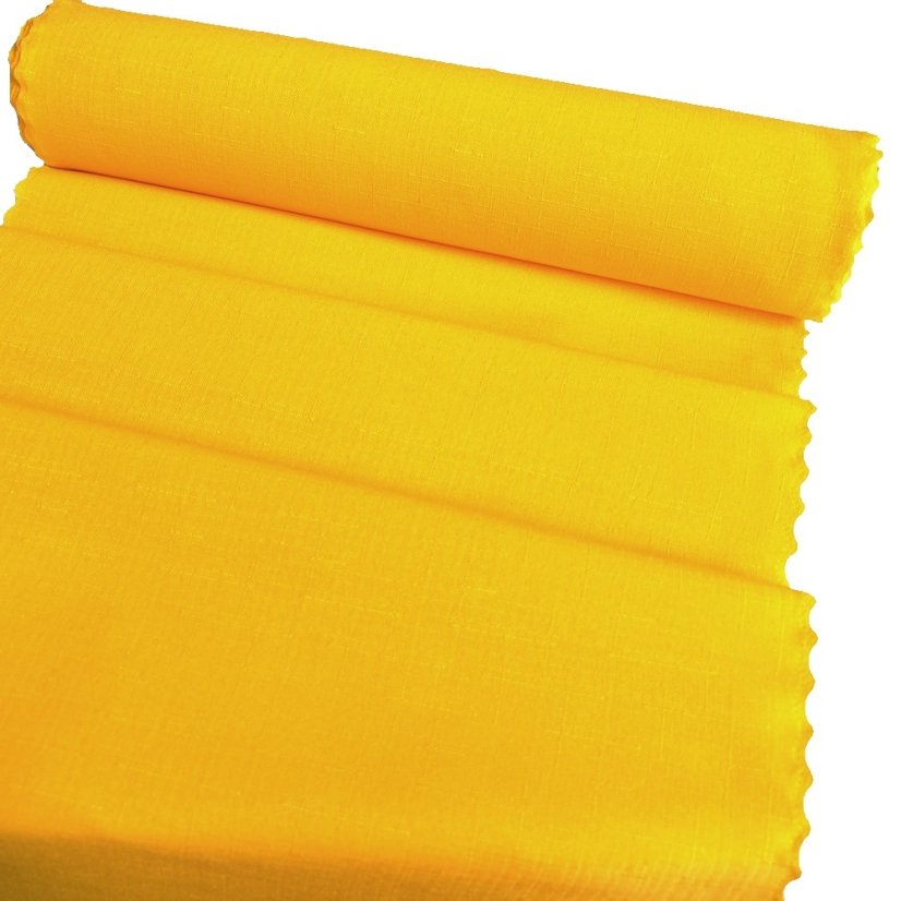 Teflonová šála v metráži - 3014 - tm.žlutá - Šíře materiálu ↔ (cm): 38, Vyber okraje: pouze střih