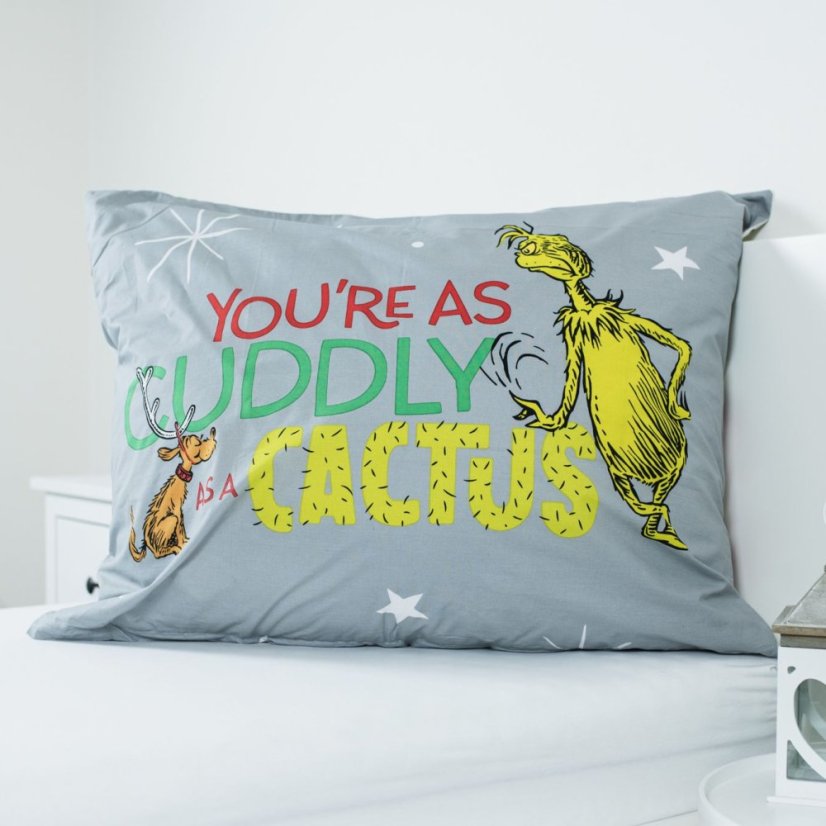 Povlečení hladká bavlna - Grinch - Rozmer obliečky: 140x200+70x90