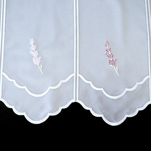 Vitrážová záclona Levande - Vyber výšku (cm): 40, Vyberte šití: bez obšití