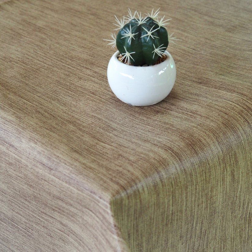 PVC ubrusovina - Melír hnědý