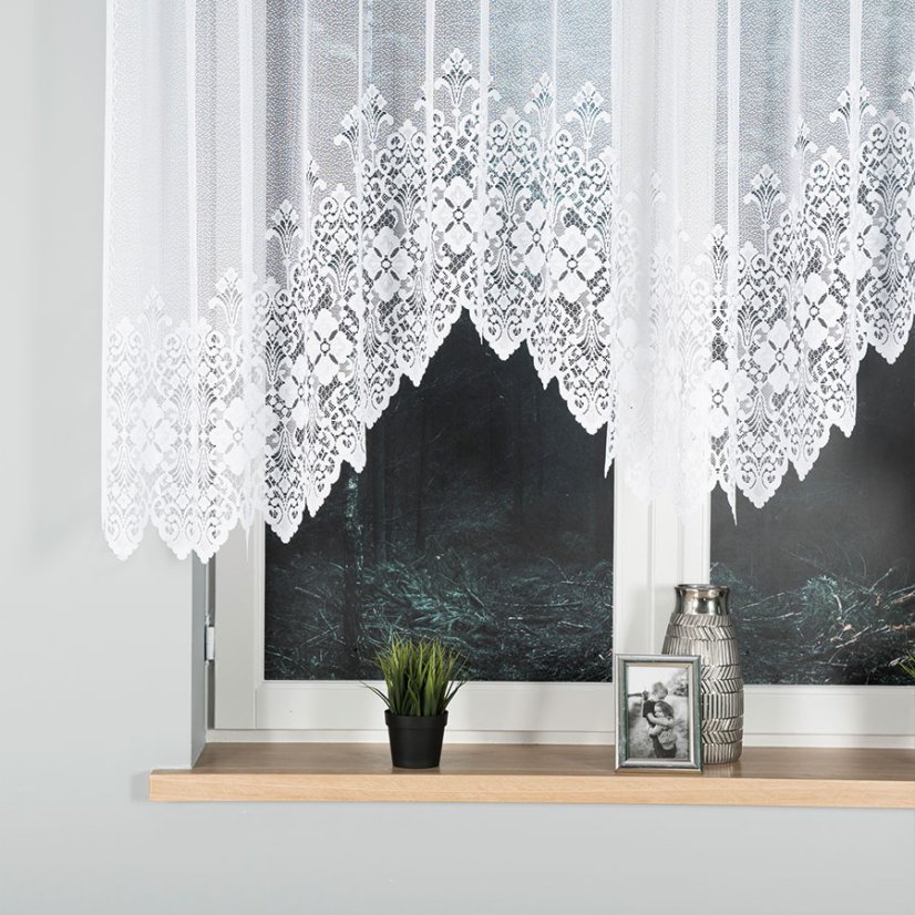 Kusová záclona  Nadia - Vrchní okraj: Bez řasící pásky, Vyber rozměr záclony  ↕VxŠ ↔ (cm): 130x300