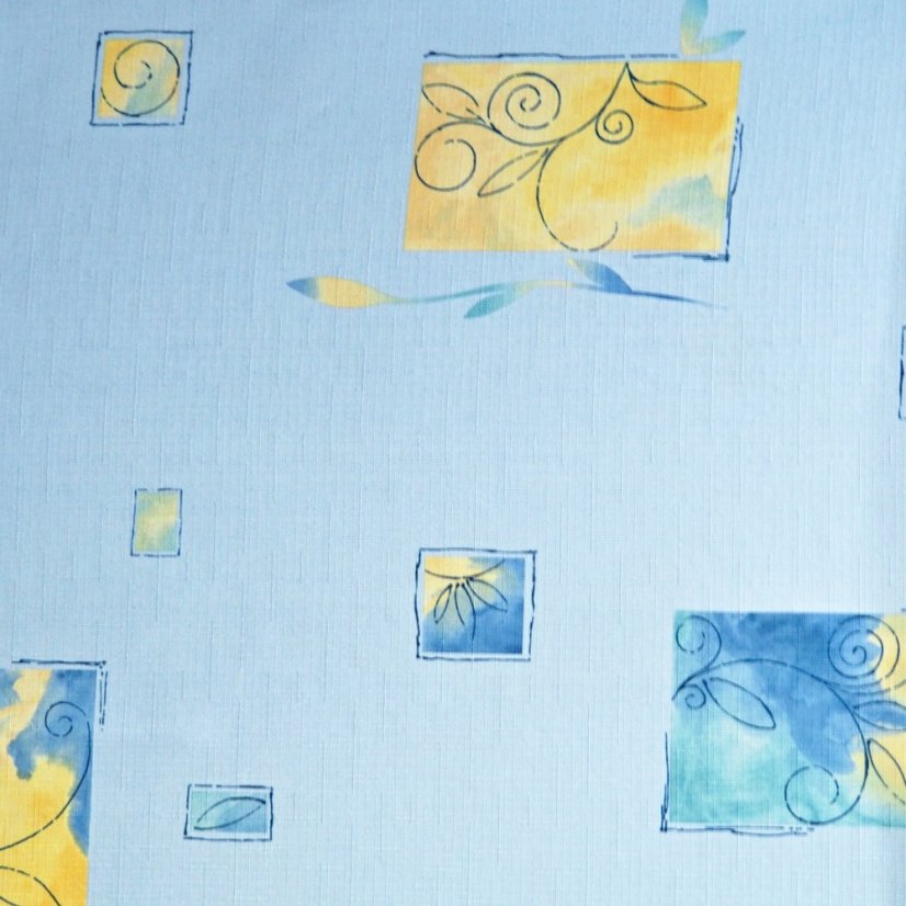 Teflónový obrus tlač Marta - modrý - Vyber rozměr: 75x75