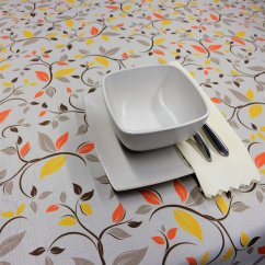 Teflonový ubrus tisk Helen- oranžová