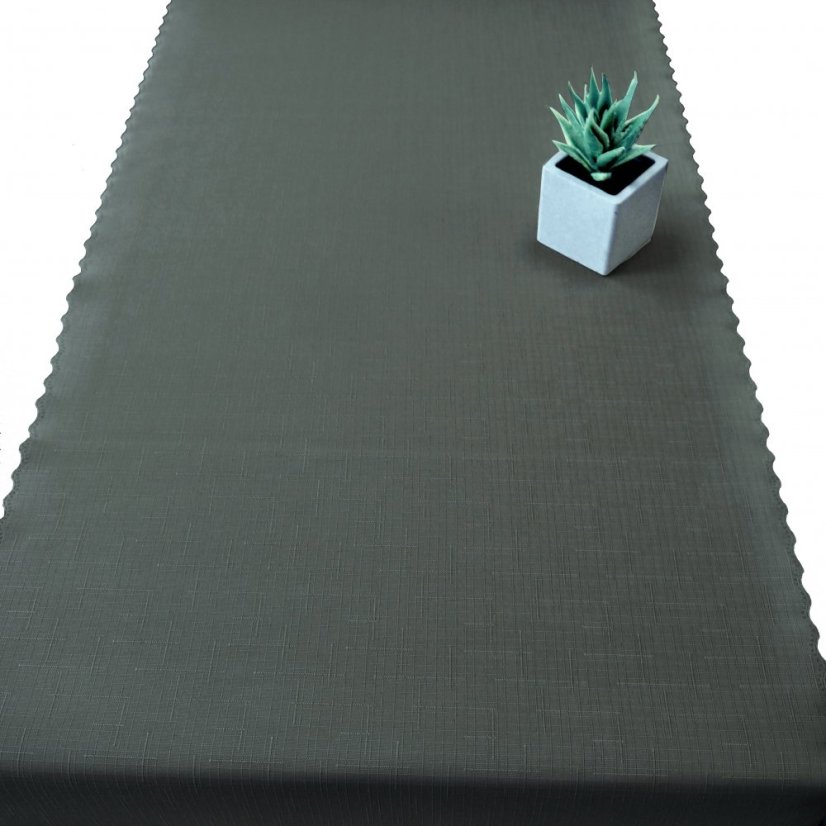 Teflonová šála v metráži - 3789 -  tm.šedá - Šíře materiálu ↔ (cm): 38, Vyber okraje: pouze střih