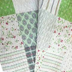 Obliečky krep Patchwork - zelené
