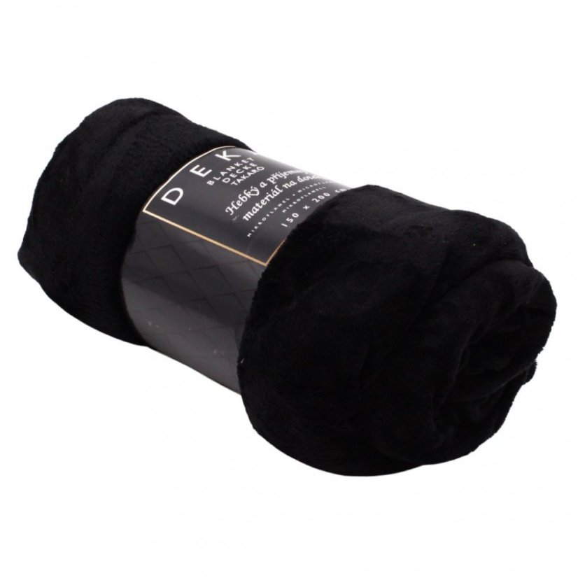 Mikroflanelová deka Florida - černá