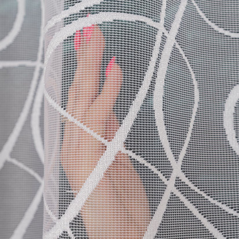 Kusová záclona Celestína - Vrchný okraj: Bez riasiacej pásky, Vyber rozmer záclony ↕VxŠ ↔ (cm): 140x310