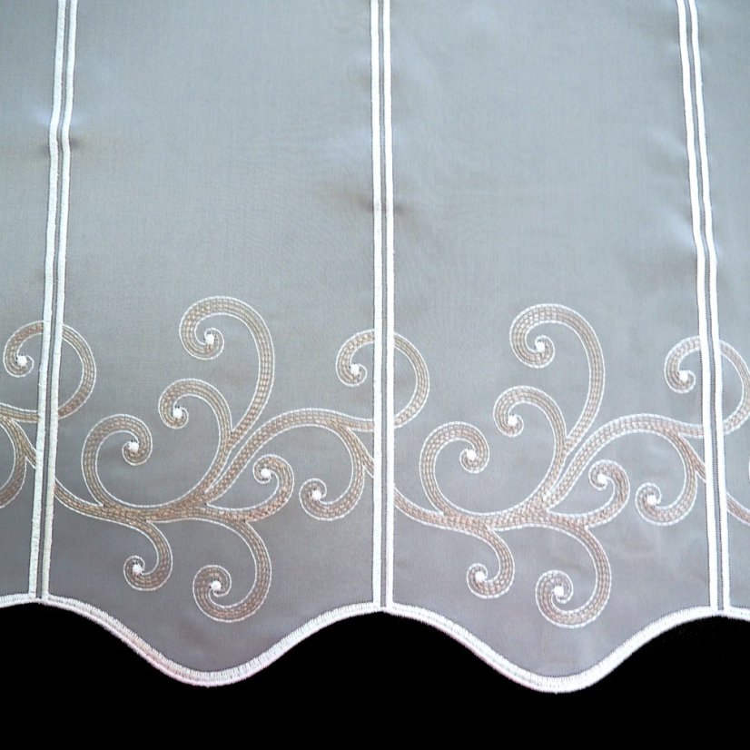 Vitrážová záclona Gerta - Vyber výšku ↕ (cm): 80, Vyber šití: bez obšití