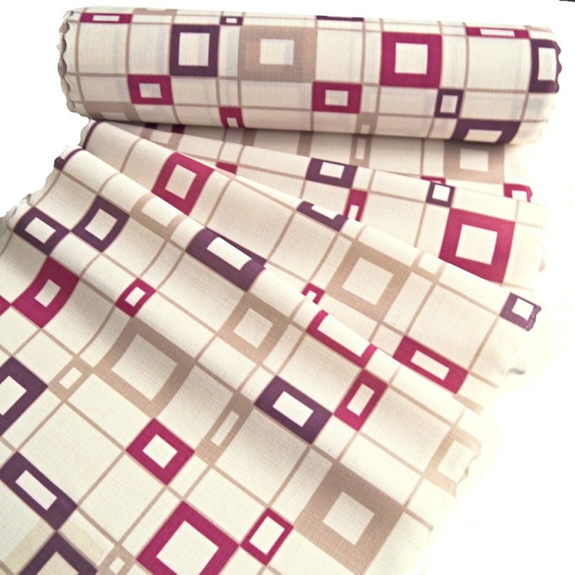 Ubrusová šála v metráži Ester - fialová - Šírka materiálu ↔ (cm): 38, Vyber okraje: pouze střih