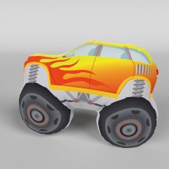 Detský vankúšik Monster truck