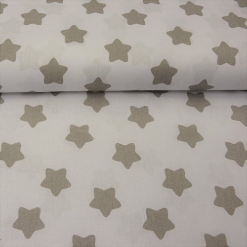 Hladká bavlna - šedá hviezdička - Šíře materiálu (cm): 160