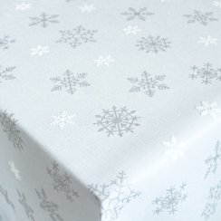 Vianočné obrusy - Snehová vločka - biele