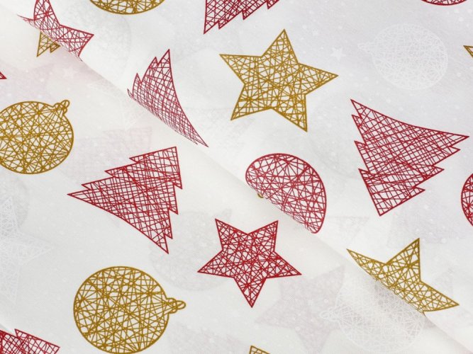 Vánoční dekorační látka Christmas - Šíře materiálu (cm): 140, Vyberte šití: bez obšití