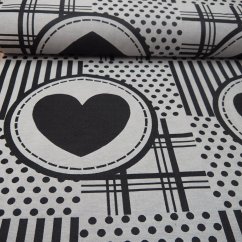 Dekorační látka Srdíčko