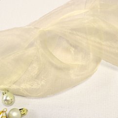 Dekoračná organza - smotanová
