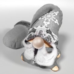 Vánoční polštářek Skřítek - šedý