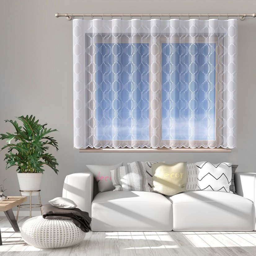 Záclona Dona - Vyber výšku ↕ (cm): 160, Vyber šití: bez obšití