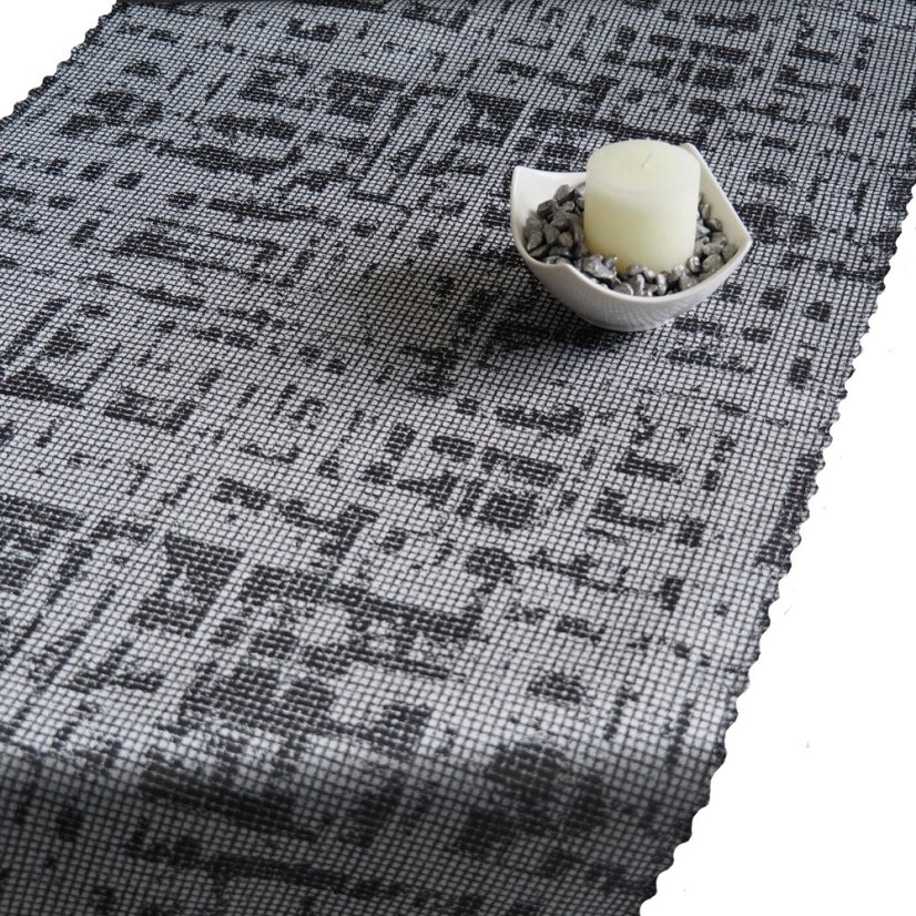 Ubrusy, ubrusové šály Yuno – šedé - Vyber rozměr: 40x120