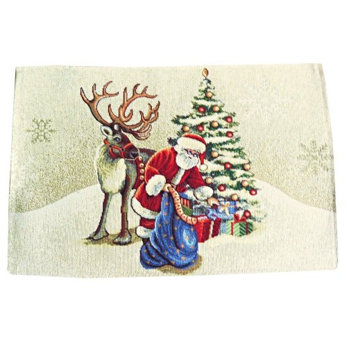 Vánoční gobelínová prostírka - Santa - Rozměr ubrusu: 35x50