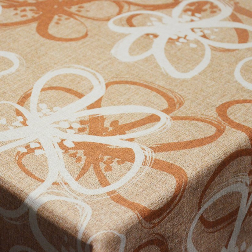 Teflonový ubrus tisk Loren hnědá - Vyber rozmer: 50x100
