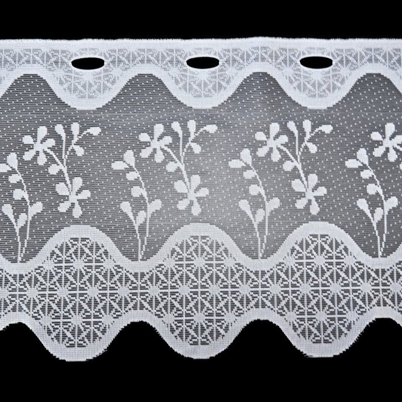 Vitrážová záclona Lorin - Vyber výšku ↕ (cm): 30, Vyber šití: bez obšití